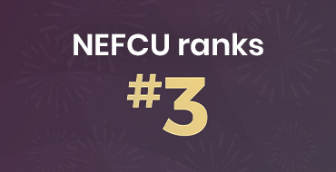 purple banner stating NEFCU is ranked #3